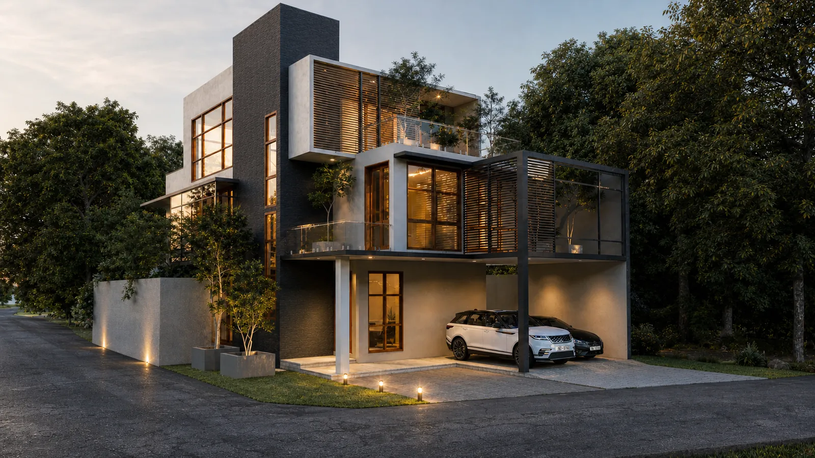 Rock Valley modern box type house in Kurunegala by Ishara Homes